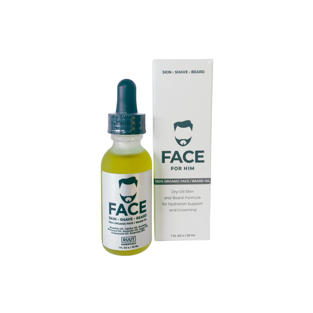 HAIRMETTO 9 Oil Blend, Beard & Face Oil, AntiAging Treatment For Him, 1oz