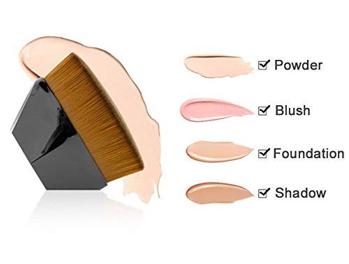 JOSALINAS Foundation Makeup Brush Fast Flawless Application Blusher Liquid Cream Powder Cosmetic Body Blending Tool, Black