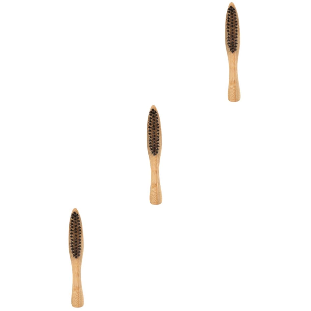 Angoily 6pcs Portable Beard Brush Handle Soft Bristles for Styling Facial Grooming Tool for Men for Beard Care and Application o