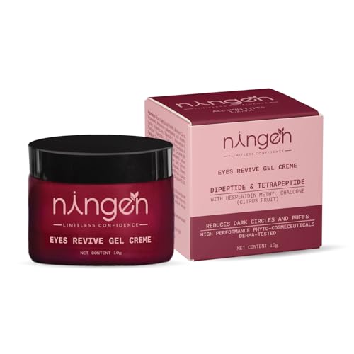 Ningen Eyes Revive Gel Cream | Under Eye Cream For Dark Circles, Wrinkles, Puffy Eyes & Anti Ageing (10G) | Hyaluronic Acid & Ni