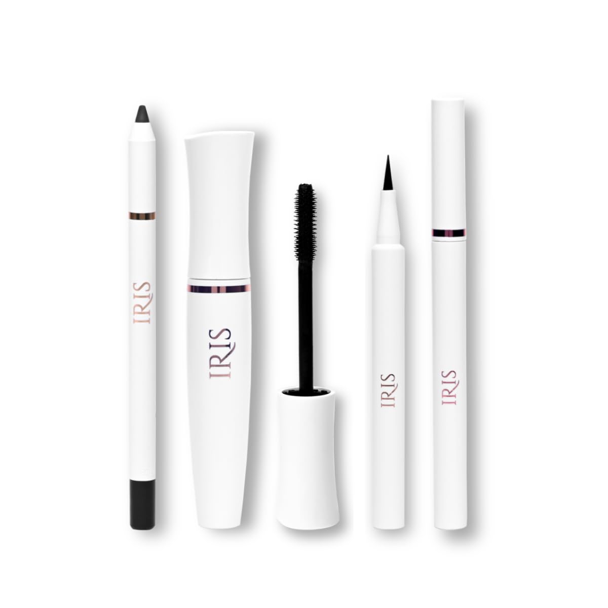 Iris Cosmetics The Trilogy, 3In1 Eye Makeup Set, Kajal, Eyeliner, Mascara, Long Lasting & Smudge Proof