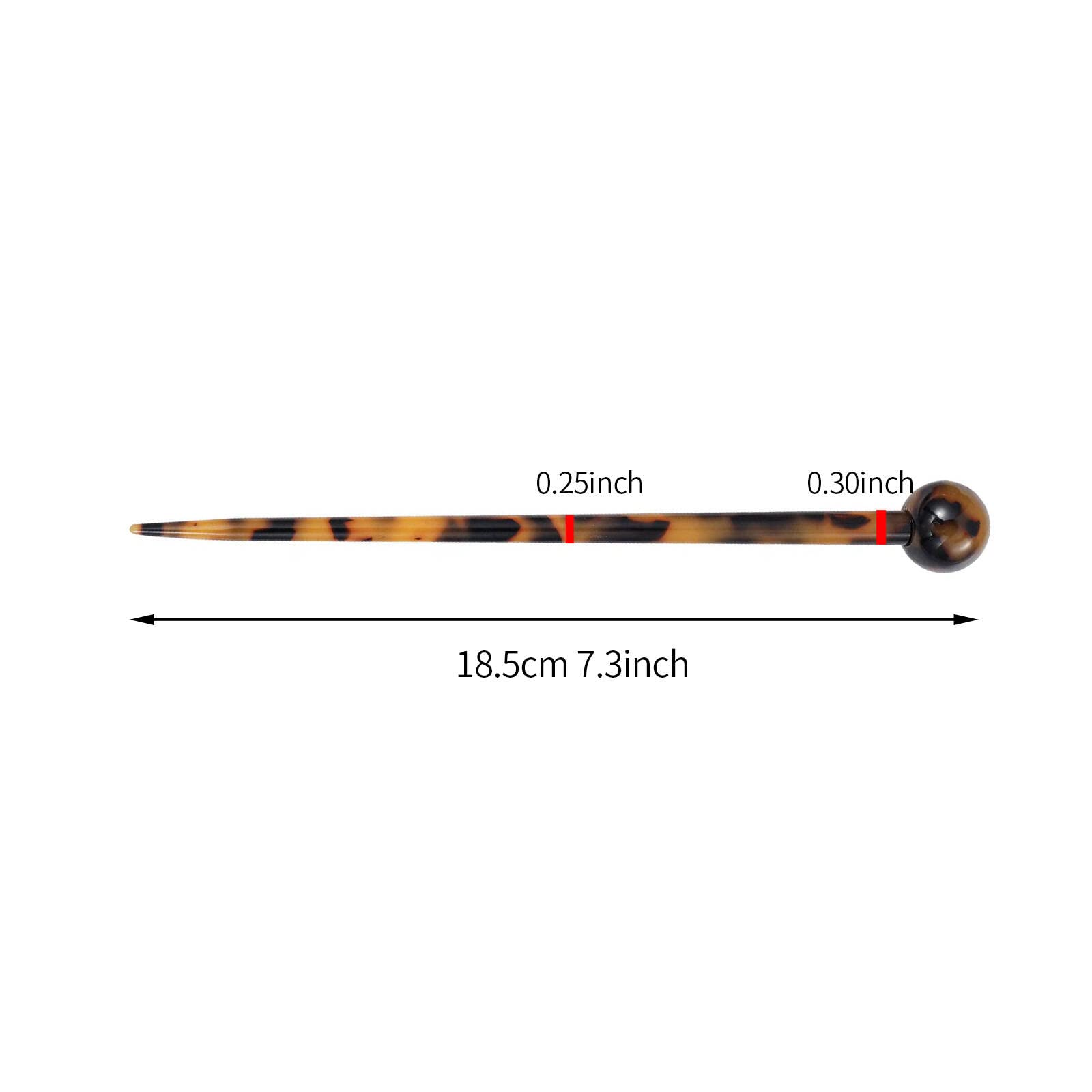Frdtluthw 7.3Inch Tortoise Shell Long Hair Sticks Acetate Hair Pin For Women Thick Long Hair(Pack Of 1)