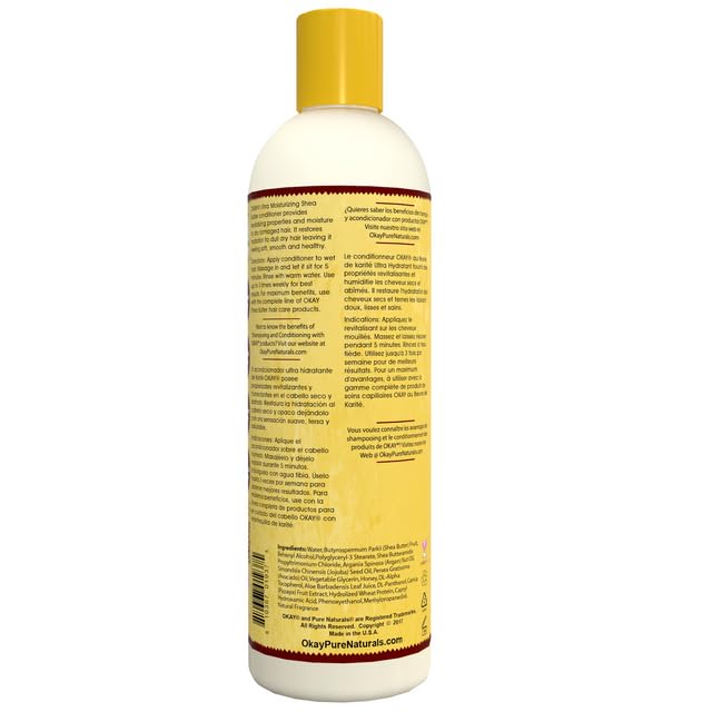 Okay Ultra Moisturizing Shea Conditioner Helps Hydrate,Moisturize,and Soften Hair Sulfate,Silicone,Paraben Free For All Hair Typ
