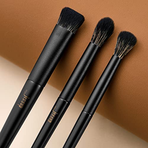 Eyeshadow Brush Set Jessup Eye Makeup Brushes Professional 10Pcs Blending Brush Eye Shadow Liner Brush crease Brush Duo-end Brow
