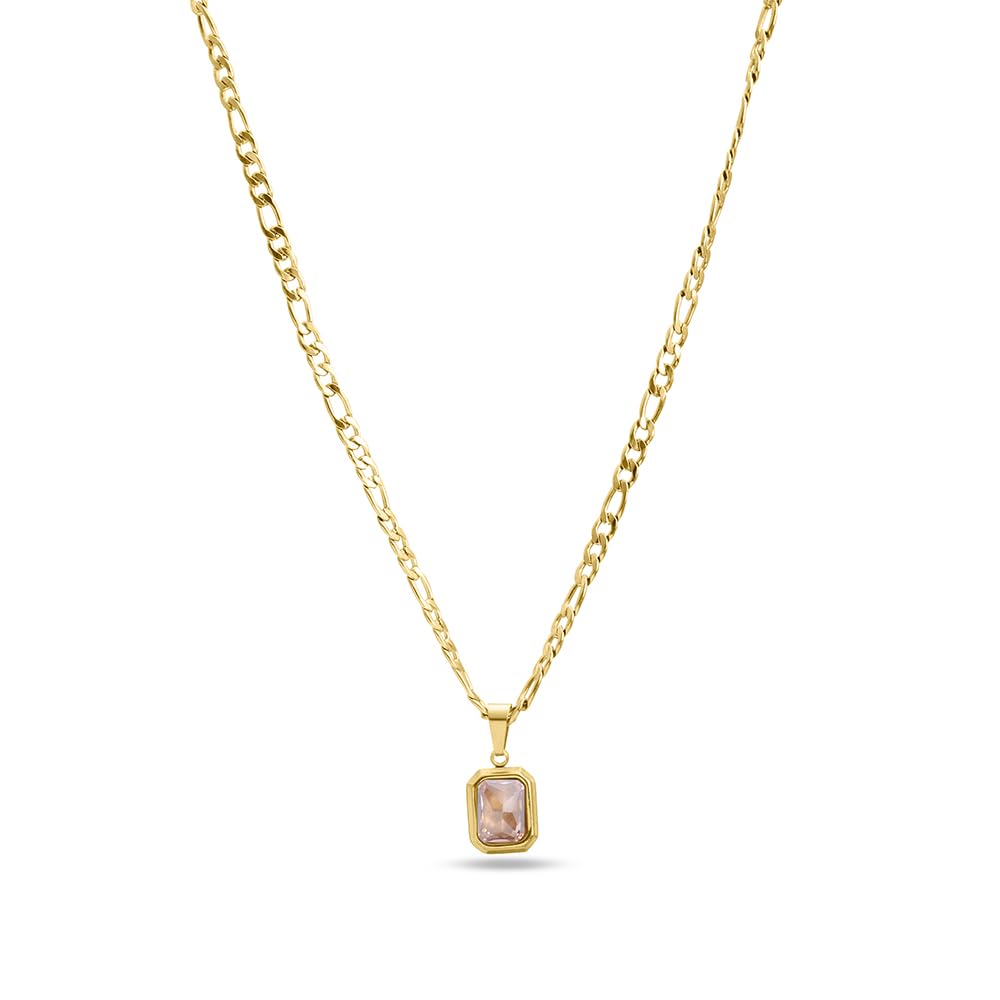 Palmonas Everyday Exquisite Brown Stone Gold Necklace For Womens  Waterproof & AntiTarnish