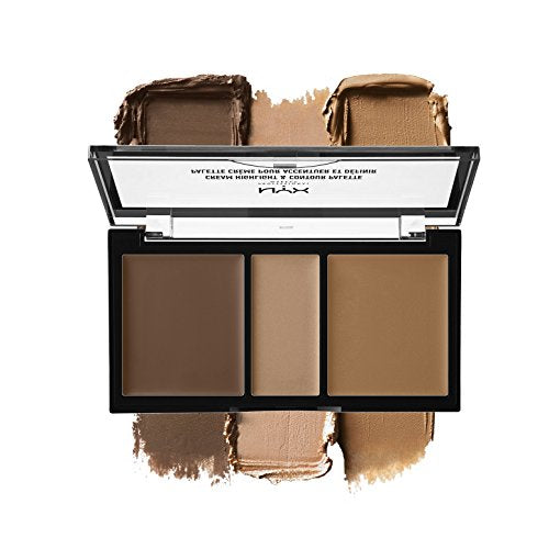 Nyx Professional Makeup Cream Highlight & Contour Palette, Deep, 038 Ounce (Chcp03)