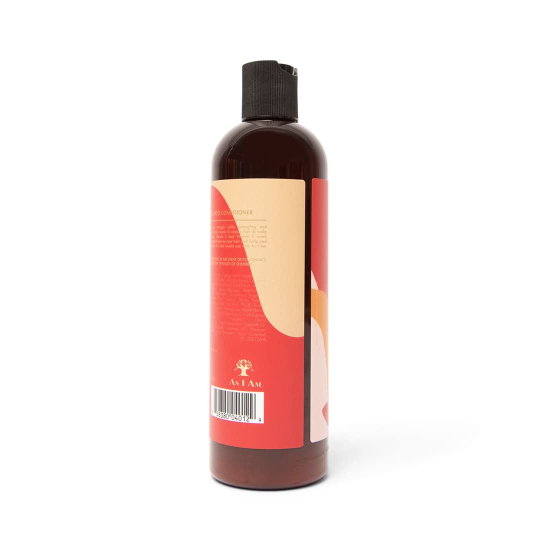 As I Am Jamaican Black Castor Oil Conditioner - 12 Ounce - With Jbco, Ceramide, Betaine, Vitamin C, & Vitamin E - Instant Moistu