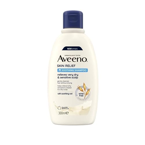 Aveeno Skin Relief Soothing Shampoo, 300ml - Gentle Formula for Dry Scalp, 10.2 Fl Oz, Model 31900