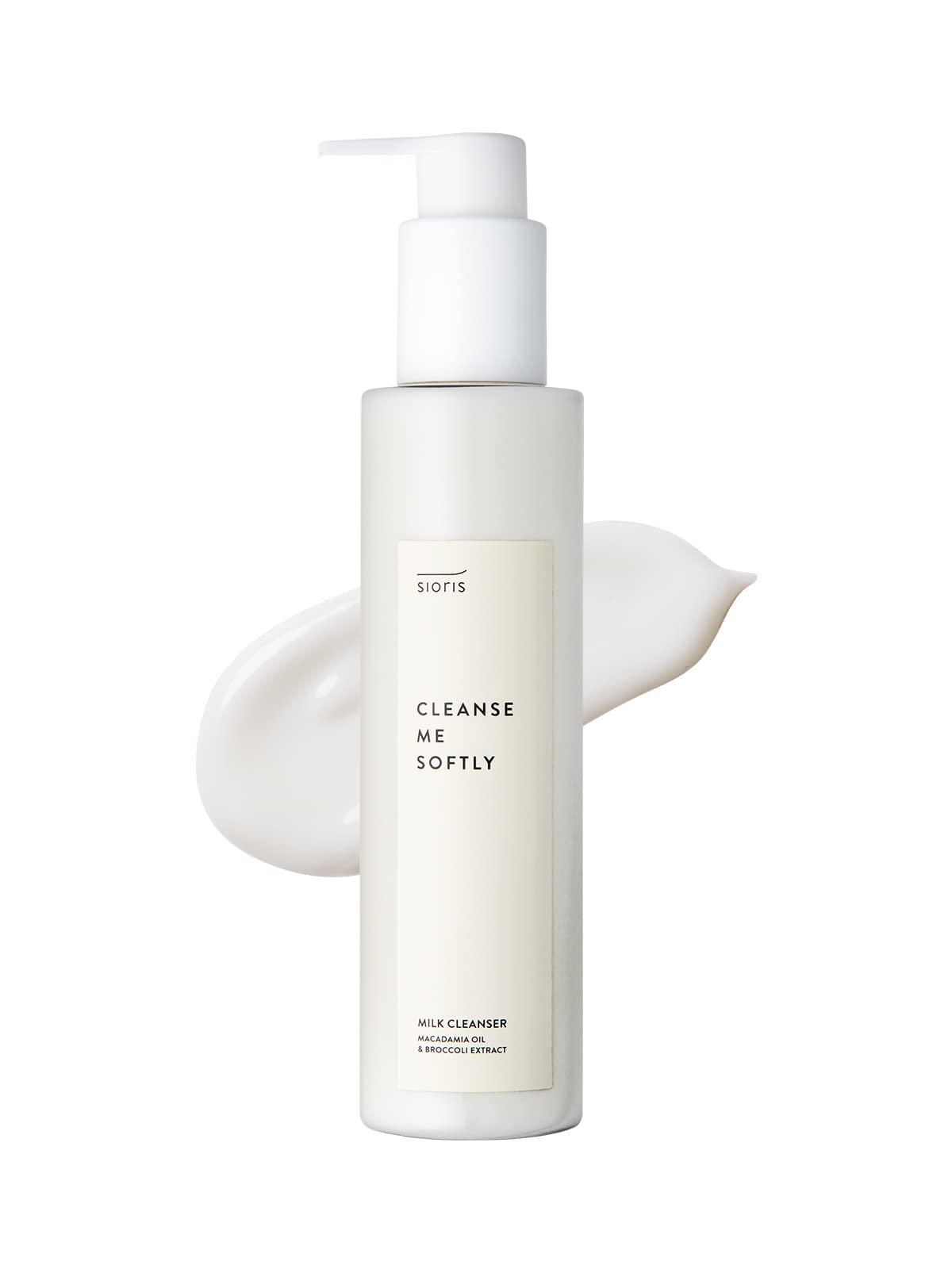 Sioris Cleanse Me Softly Milk Cleanser, Vegan, Daily Gentle Skin Cleanser, Natural Citrus 62.6% Water, Macadamia Seed Oil, Clean