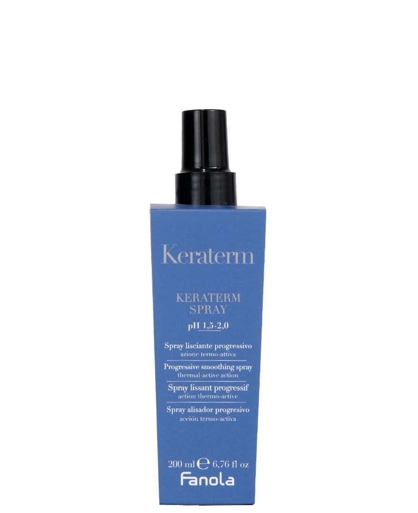 Fanola Keraterm Anti Frizz Hair Spray - Smoothing Keratin Hair Treatment & Heat Protectant Spray for Straightened & Treated Stra