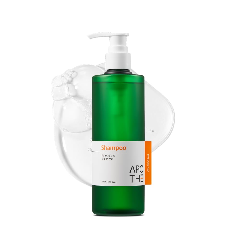 APOTHE Shampoo for Scalp & Sebum Care  10.1 fl.oz. (300ml)  pHBalanced, Deep Cleansing, and Refreshing for Oily & Sensitive S