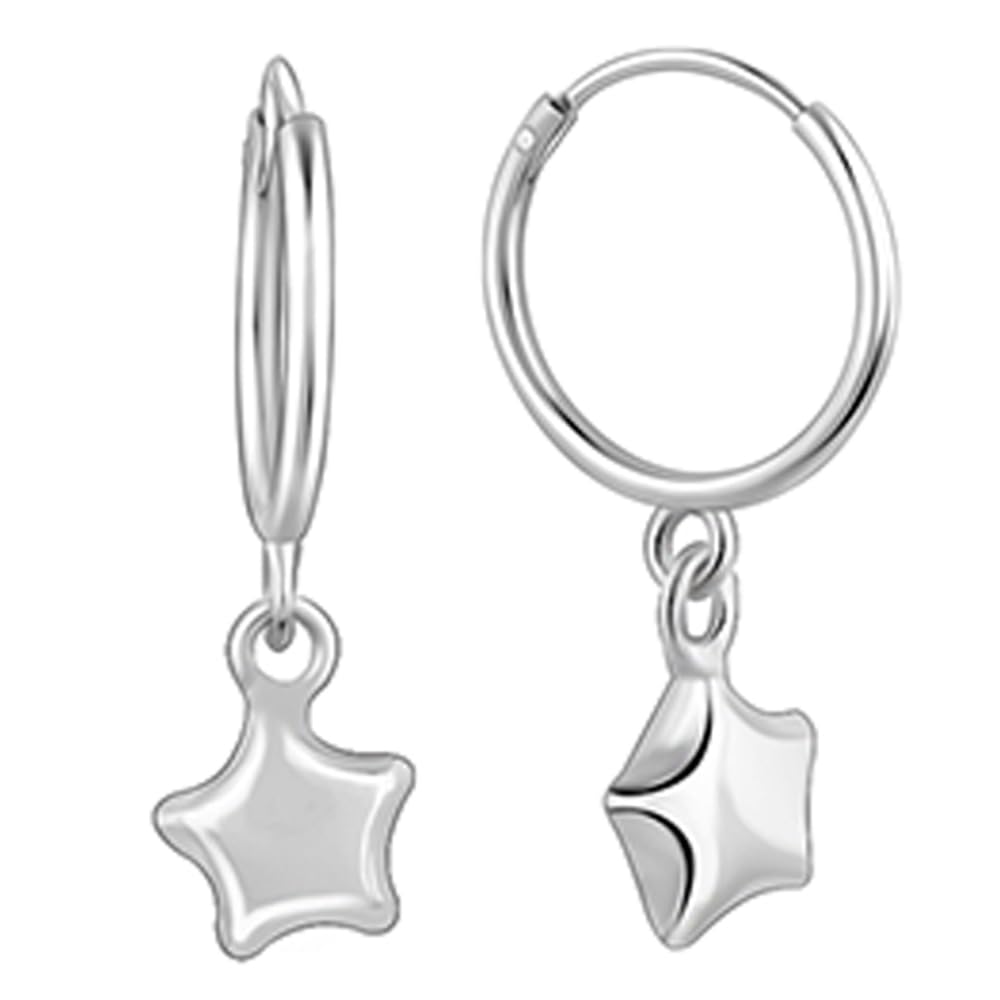 Giva 925 Silver Mini Star Hoop Earrings| Studs To Gift Women & Girls | With Certificate Of Authenticity And 925 Stamp | 6 Months