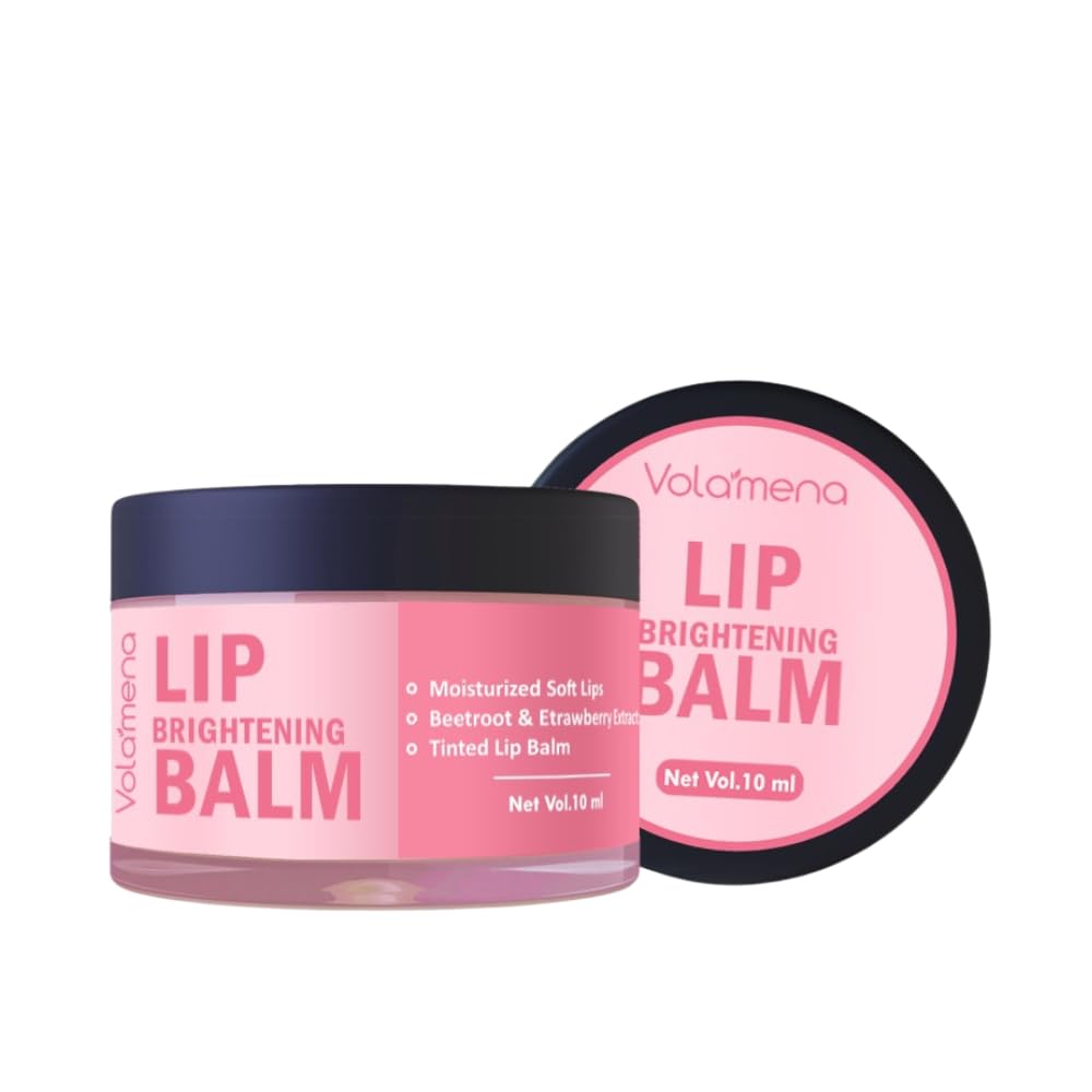 Volamena Lip Brightening Balm, With Beetroot Extract, Shea Butter Moisturized Soft Lips 10Ml