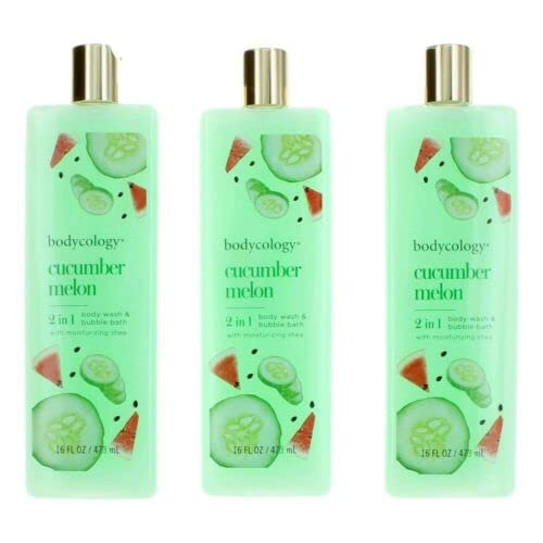 Bodycology Melon16Oz 2-1 Body Wash & Bubble Bath (Pack Of 3)