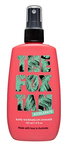 The Fox Tan Rapid Watermelon Mist Shimmer 120Ml/4 Fl.Oz  Natural Tanning Lotion & Accelerator  Mist Spray For Dark, Flawless, Ta