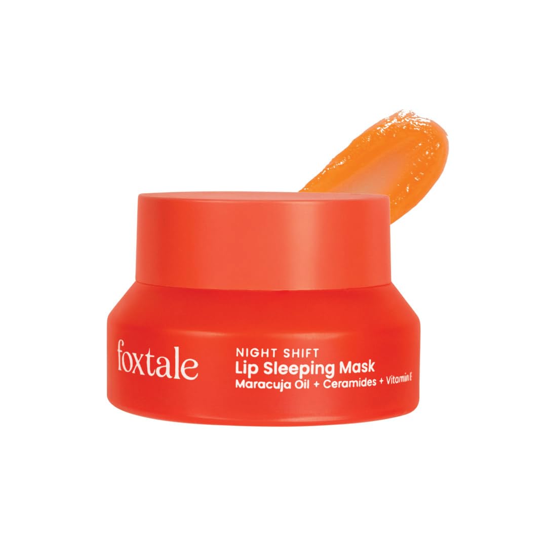 Foxtale Lip Sleeping Mask | With Maracuja Oil, Ceramides & Vitamin E | Repairs Dry, Cracked Lips Overnight | Cushions, Plumps & 