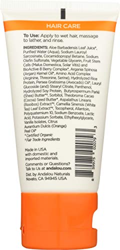 Andalou Naturals Shampoo Argan Oil & Shea, 1.69 Fl Oz