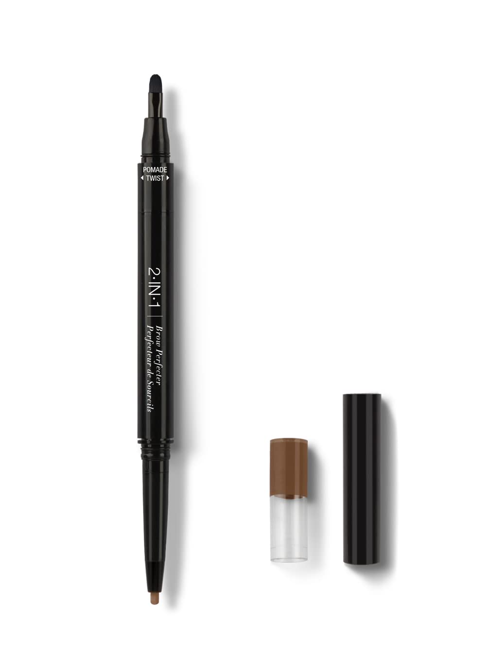 Absolute New York 2-in-1 Brow Perfecter, Dual-Ended Eyebrow Tool, Pencil and Pomade (AEBD04 Chocolate)
