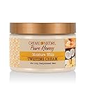 Creme Of Nature, Curl Cream For Curly Hair, Pure Honey Moisture Whip Twisting Cream For Dry Dehydrated Hair, 11.5 Fl Oz