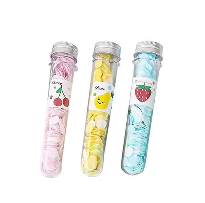 Topfinder Flower Design Tube Shape Bottle Paper Soap Clean Soft Bath For Travel | Pocket Handwash | Disposable Mini Size Sheets 