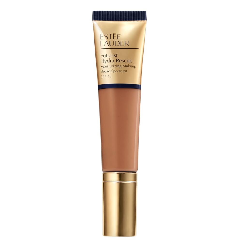 Est  e Lauder Futurist Hydra Rescue Moisturizing Foundation SPF 45 for a 12-Hour Glow, 1.2 Fl Oz, 5N2 Amber Honey