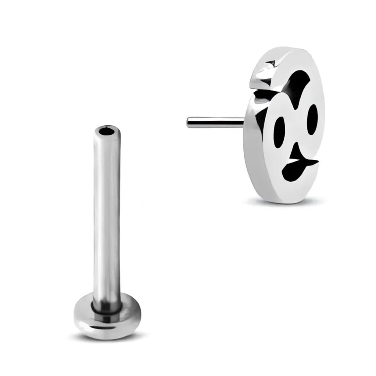 NewkeepsR 16g-Titanium Threadless Zodiac 12 Constellation Astrology Jewelry Stud Earring-Cancer
