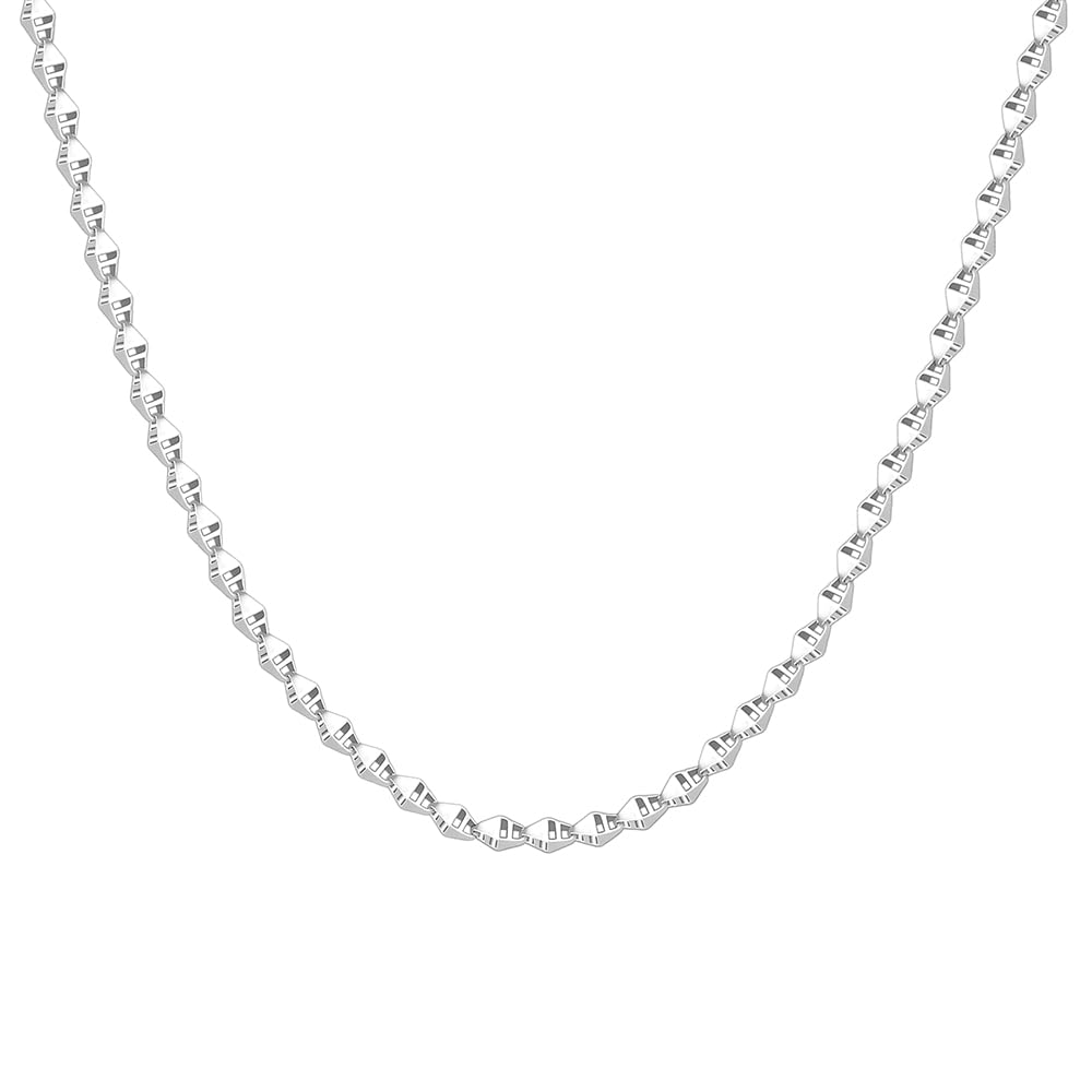 Giva 925 Silver Kite Beveled Chain For Him| Gifts For Men And Boys | With Certificate Of Authenticity And 925 Stamp | 6 Months W