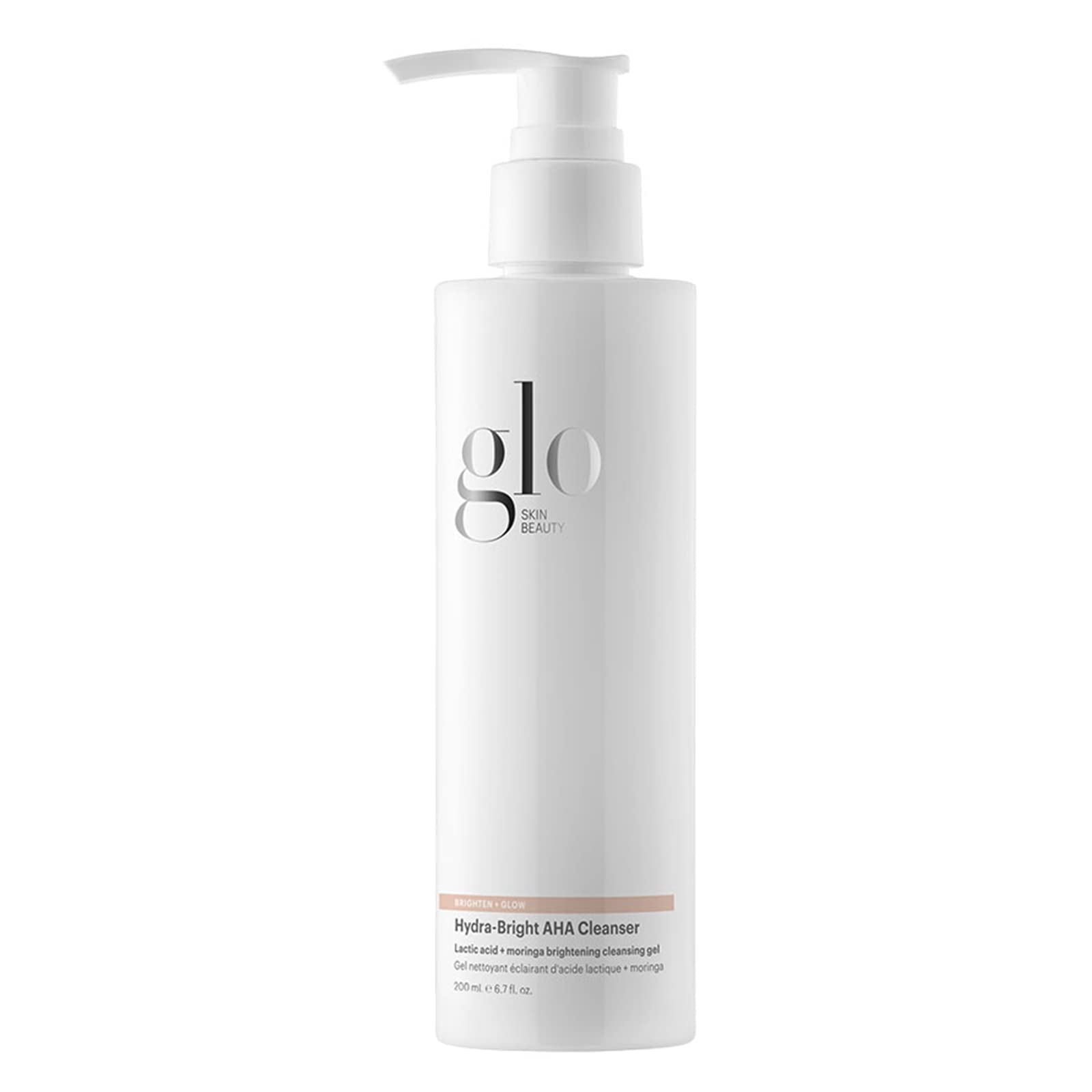 Glo Skin Beauty Hydra-Bright AHA Cleanser | Foaming Gel Cleanser Removes Makeup, Gently Exfoliates, Hydrates and Brightens Skin 