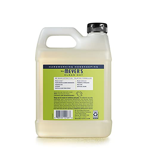 Mrs Meyers Hand Soap Refill, Made with Essential Oils, Biodegradable Formula, Lemon Verbena, 33 fl oz