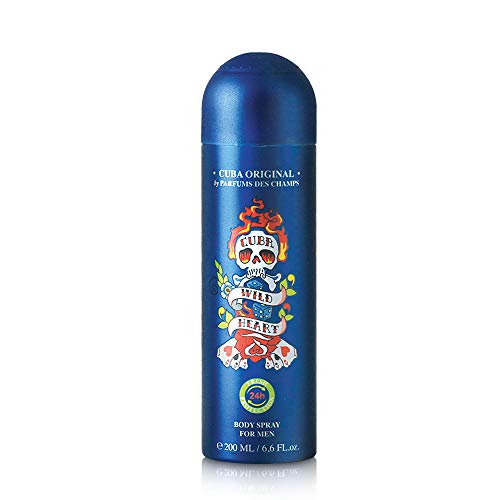 Cuba Original By Parfums Des Champs Wild Heart Men Body Spray 66 Oz,I0101712