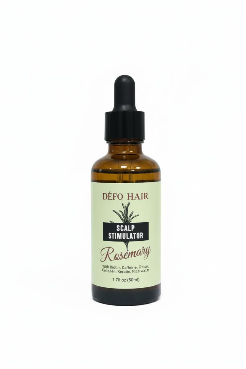 DEFO COSMETICS DFO HAIR Rosemary Scalp Stimulator with Rosemary, Onion, Tea Tree, Castor, Jojoba, Collagen, Keratin, and Biot