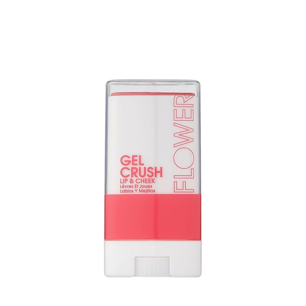 FLOWER Beauty Lip & Cheek Gel Crush | Cream Blush and Lips Tint in One Portable Multistick | Hydrating Burst of Color | Raspberr