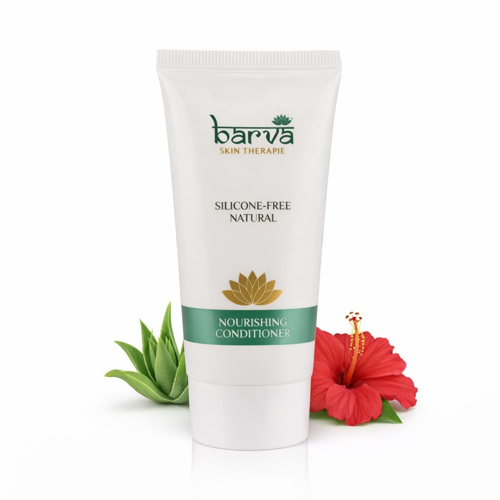 Barva Nourishing Natural Hair Conditioner 50Ml | For Dry, Frizzy & Coloured Hair | With Aloe Vera & Hibiscus Extracts | Sls & Pa