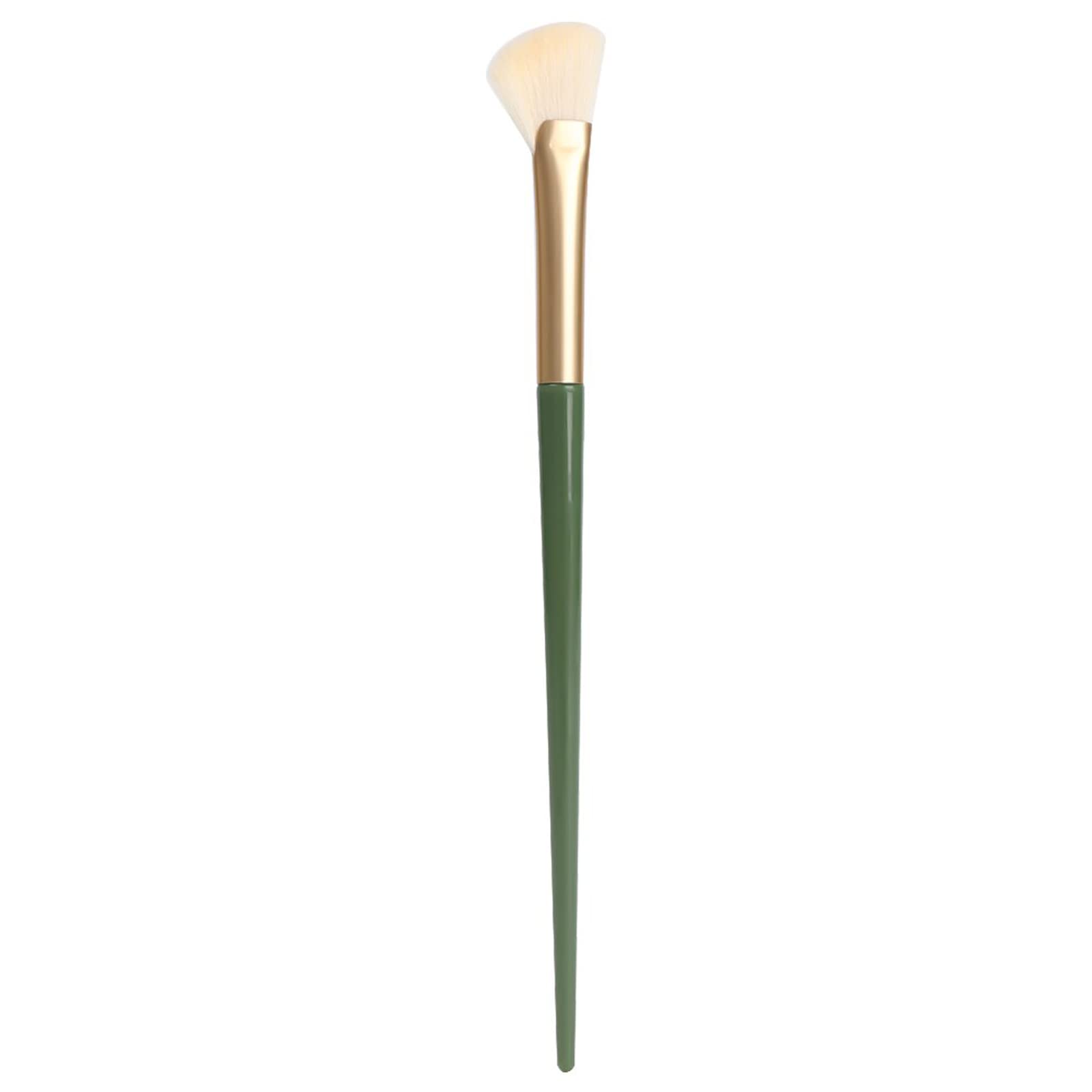 Teonei Half Fan-Shape Nose Shadow Brush,Angled Contour Makeup Brush,Professional Highlighter Blush Make Up Tools,2Pcs