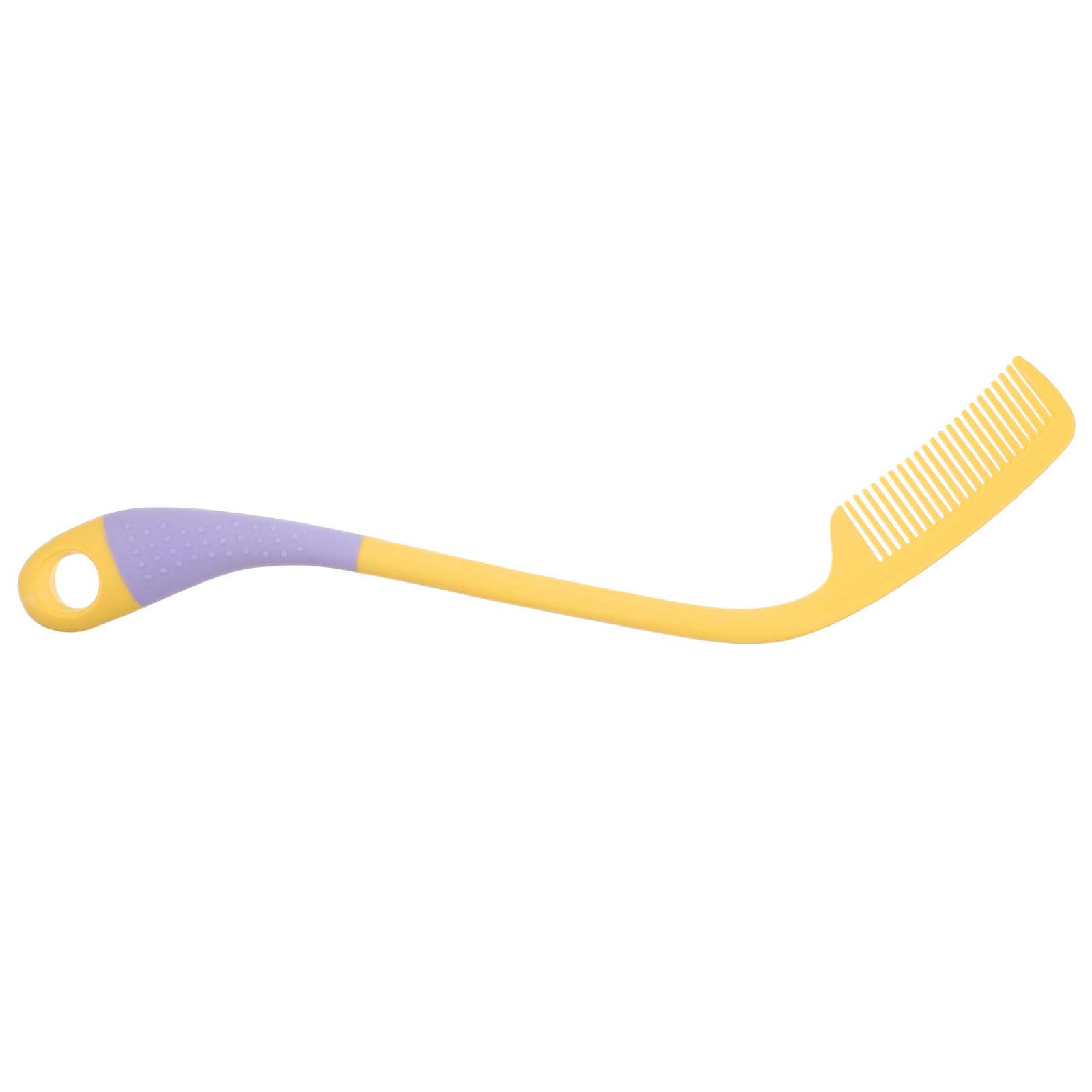 Gogogmee Long Handled Comb Ergonomic Curved Handle Hair Brush for Seniors Elderly Detangler Comb with NonSlip Grip Portable Hai