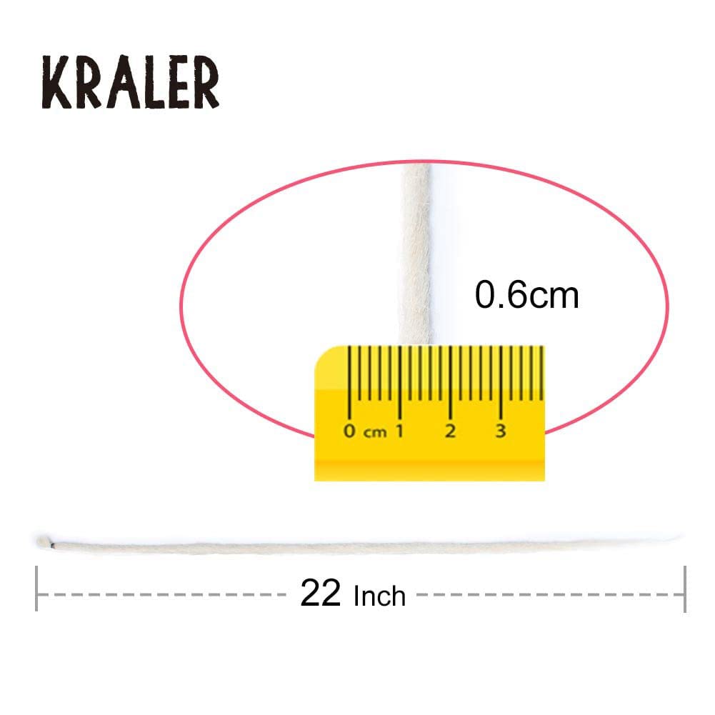 Kraler Pearl White Dreadlock Extensions, 22 '' Synthetic Crochet Dreads Extensions 100% Handmade Single Ended Dreads Thin 0.6cm