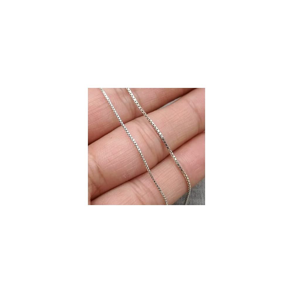 ARGENTO REALE Authentic 925 Sterling Silver Box Chain Necklace, Silver Box Link Necklace, Sterling Silver Chain 16-30 Inch, Made