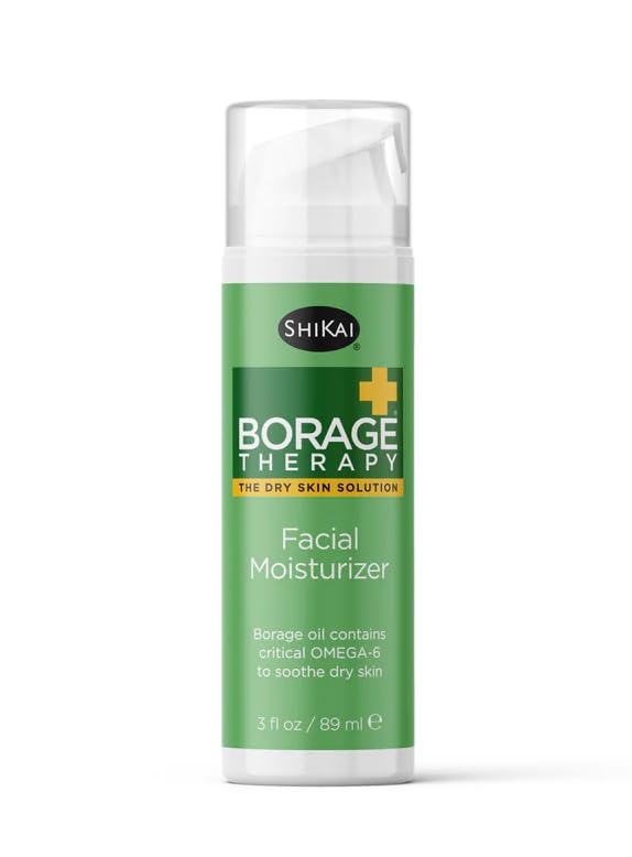 ShiKai Borage Therapy Facial Moisturizer | Unscented Cream for Face & Neck | Daily Skin Lotion for Dry or Sensitive Skin | Non-G