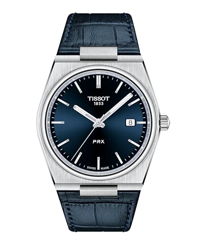 Tissot TClassic PRX Leather Strap Blue Dial Quartz T137.410.16.041.00 100M Mens Watch