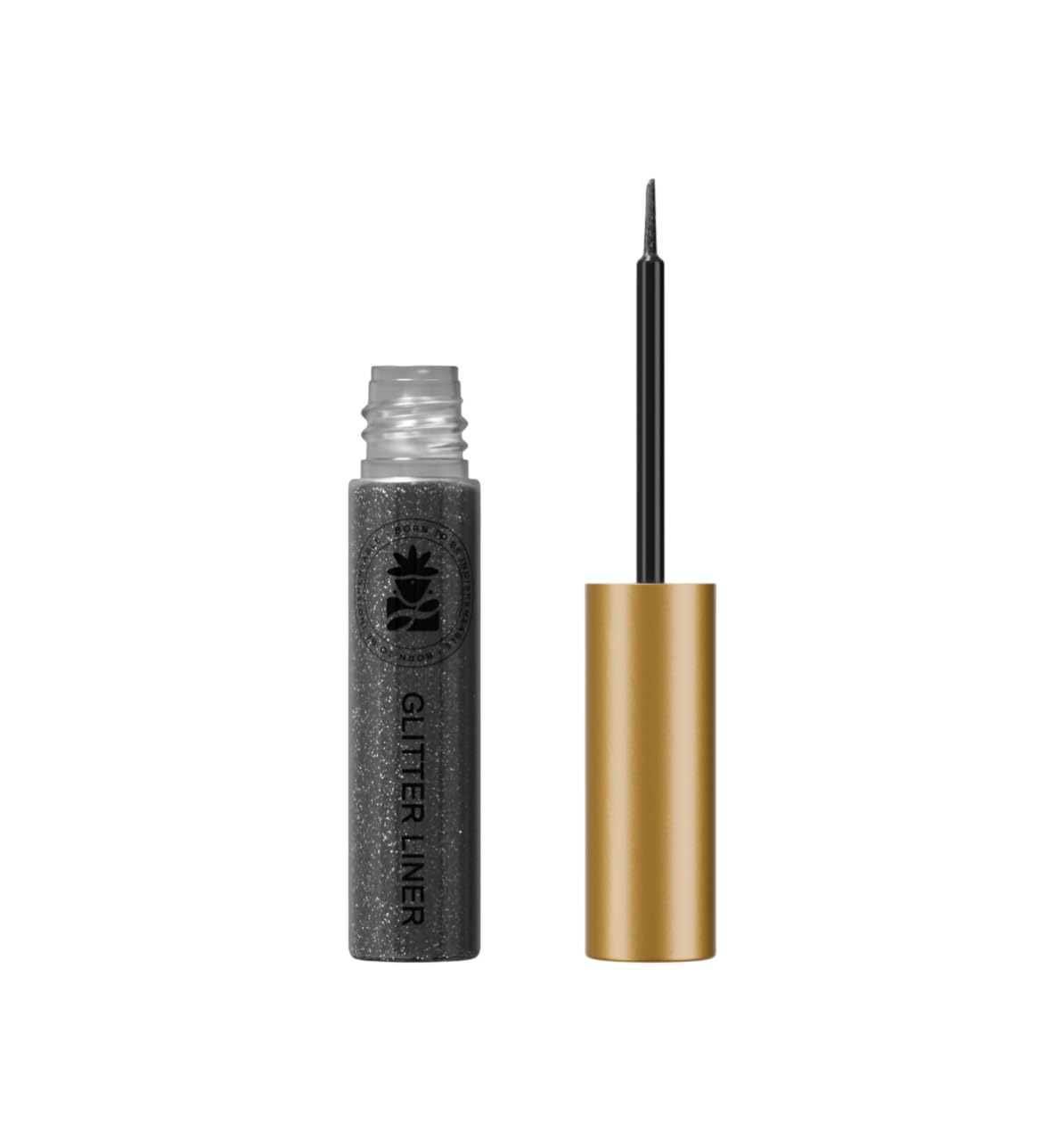 Bobi Glitter Eyeliner  Black, 5Ml | Diamond Sparkle Finish | Waterproof Long Lasting | Quick Drying Smudgeproof | FeltTip Prec