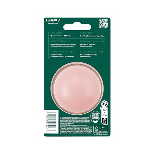 Ecotools Deep Cleansing Facial Brush, For Facial Cleansers & Balms, Removes Oil, Dirt & Impurities, Exfoliating, Revives Dull Sk