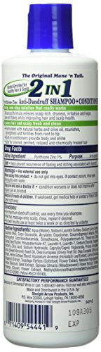 Mane N Tail Daily Control 2 in 1 Anti-Dandruff Shampoo and Conditioner, 12 Ounce