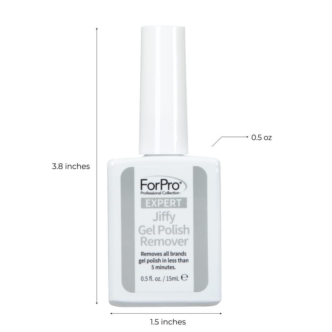 ForPro Professional Collection Gel Polish Remover, Quick & Easy 0.5 Fl Oz, Clear - Removes All Brands in Under 5 Minutes