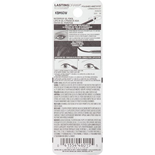 Maybelline New York Eyestudio Lasting Drama Waterproof Gel Pencil, Polished Amethyst, 0038 Oz