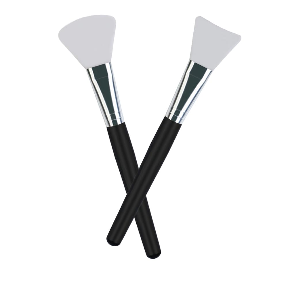 Lormay 2 Pcs Silicone Face Mask Brush Applicator For Facial Mud, Clay Mask, Diy, Modeling Mask, Body Lotion, And Bb Cc Cream