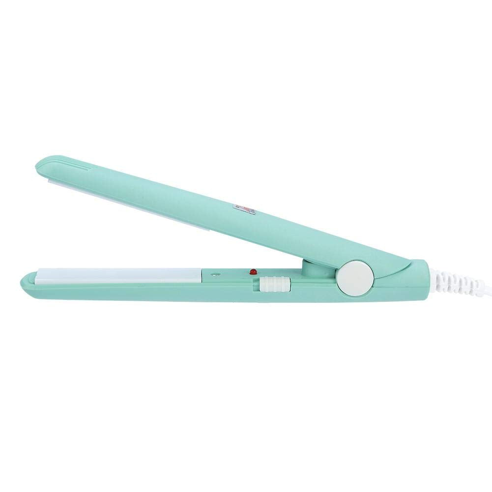 Portable 4 Colors 2 in 1 Mini Hair Straightener, Multifunctional Use Ceramic Tourmaline Plate Beauty Flat Iron Heating Curler (G