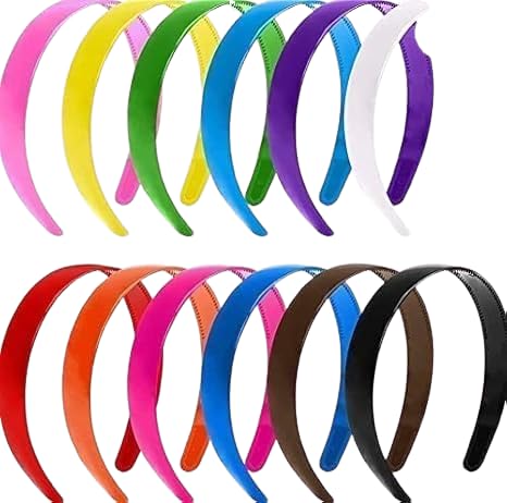 YOOKO 12 Pieces Fashion Plastic Teeth Headband Comb Hairband for Women & Girls | Multicolour Hair Hoop Accessories