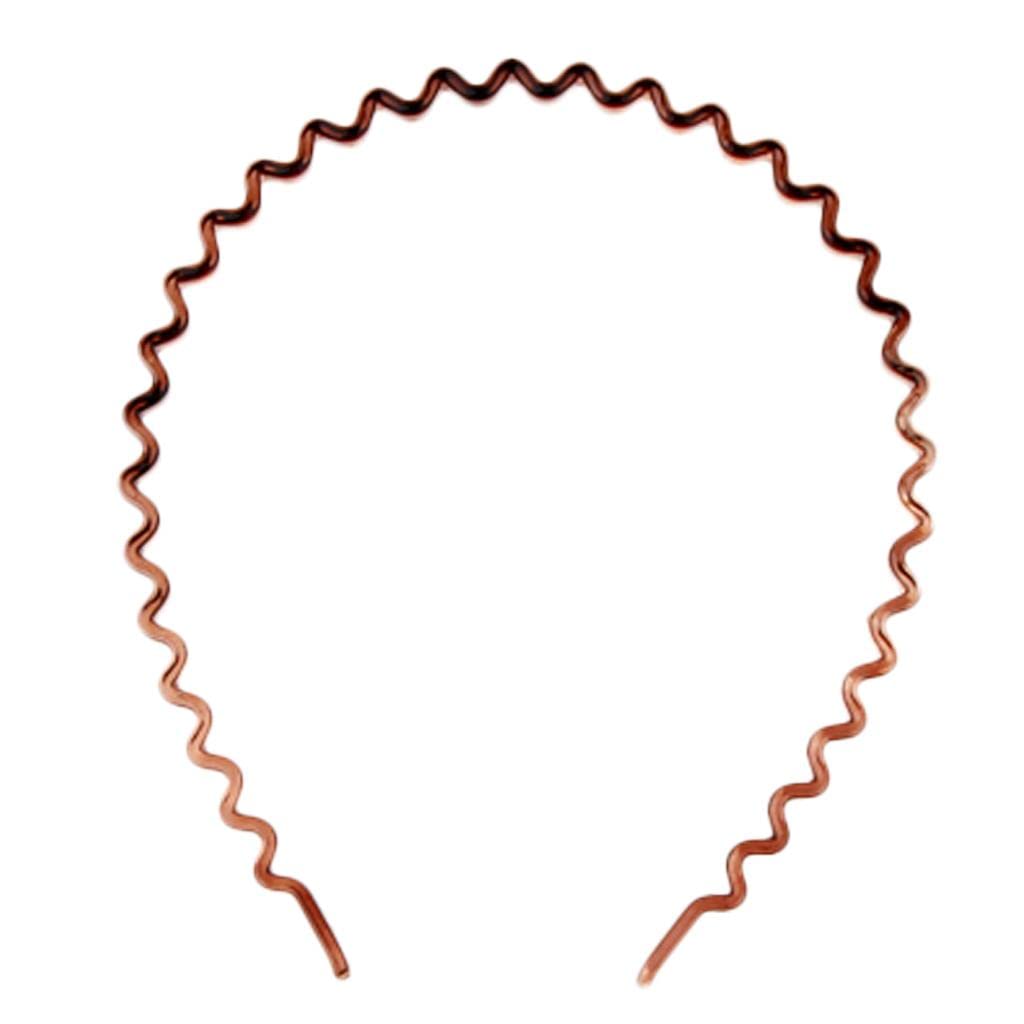 ATORSE?Zig Zag Hair Band Toothed Wave Headband Women Men Girls Hair Accessory Coffee