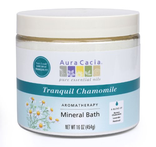 Aura Cacia Aromatherapy Mineral Bath, Tranquil Chamomile, 16 Ounce Jar (Pack Of 2)
