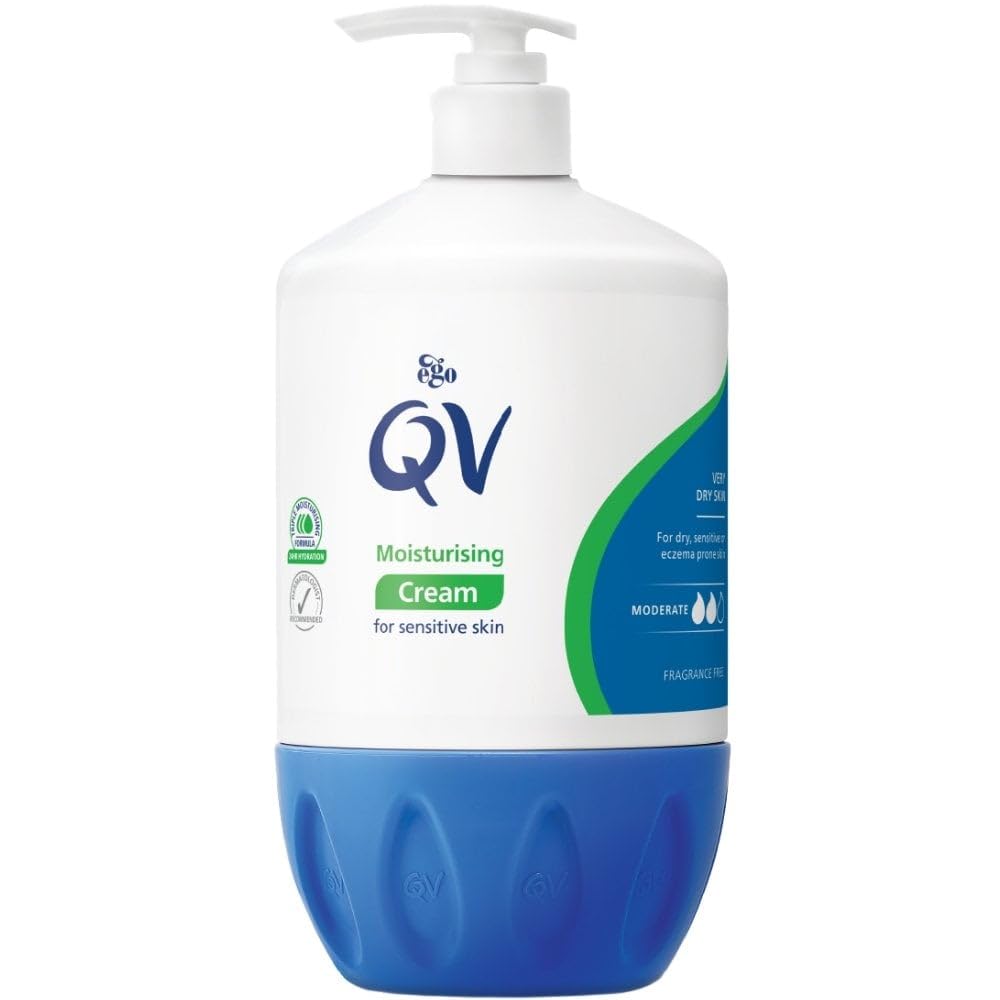 Qv Cream 500G Pump, 24 Hour Moisturisation, Ideal For Dry Skin Conditions, Such As Eczema, Psoriasis And Dermatitis